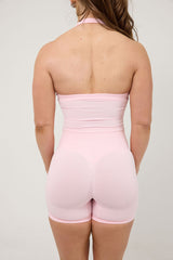 Form Fitted Halter Top Posh Pink